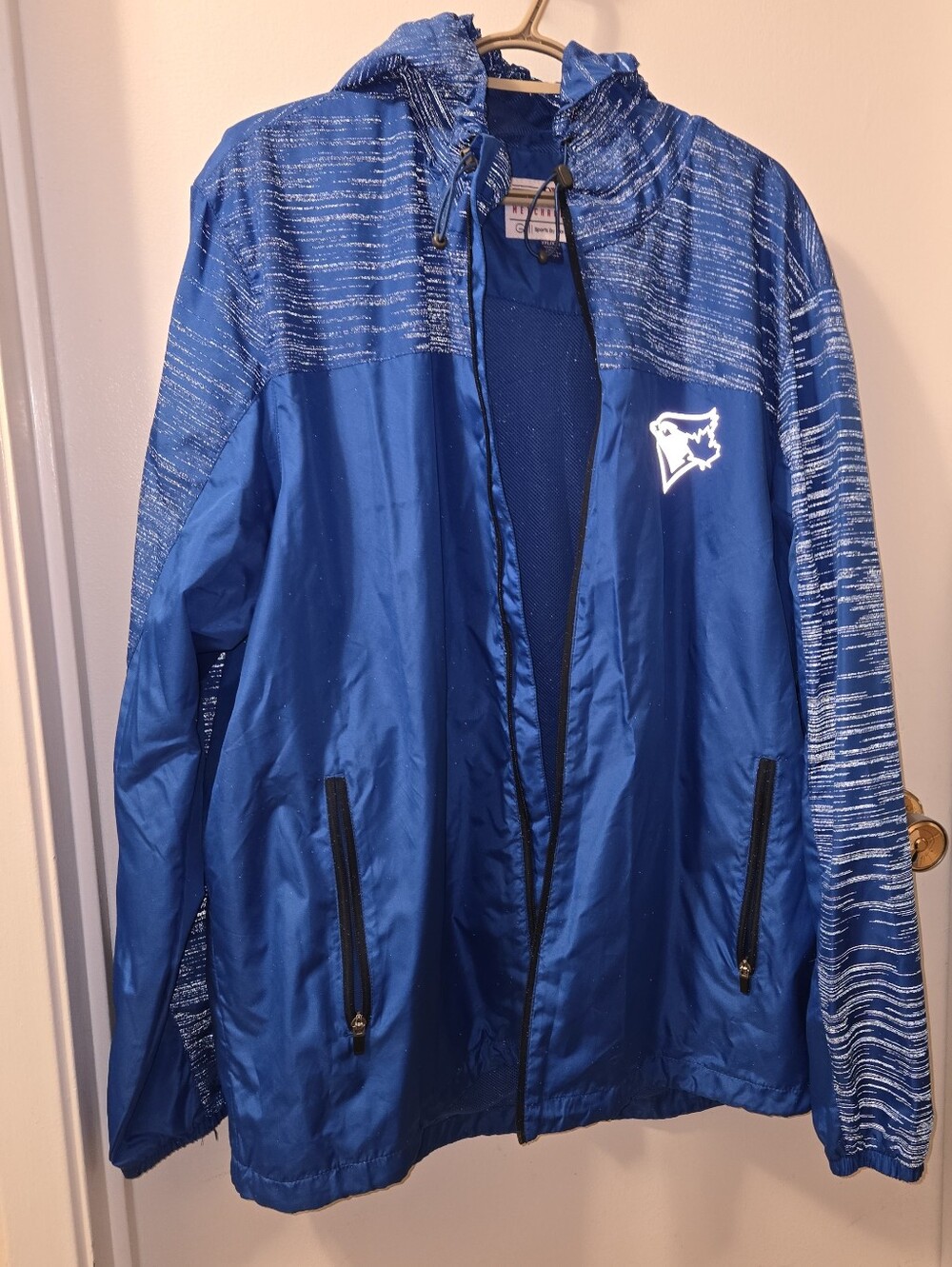 Men's Blue Jays Lightweight Hooded Windbreaker Jacket Xxl